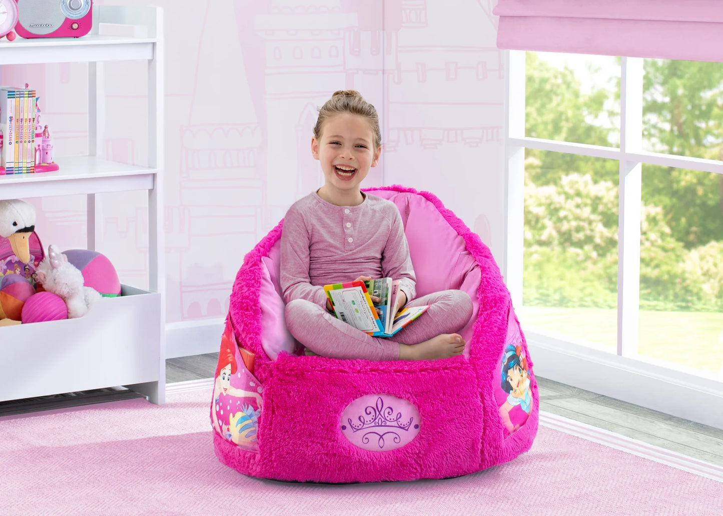 Delta Disney Princess Kids Fluffy Upholstered Chair | Ages 2+