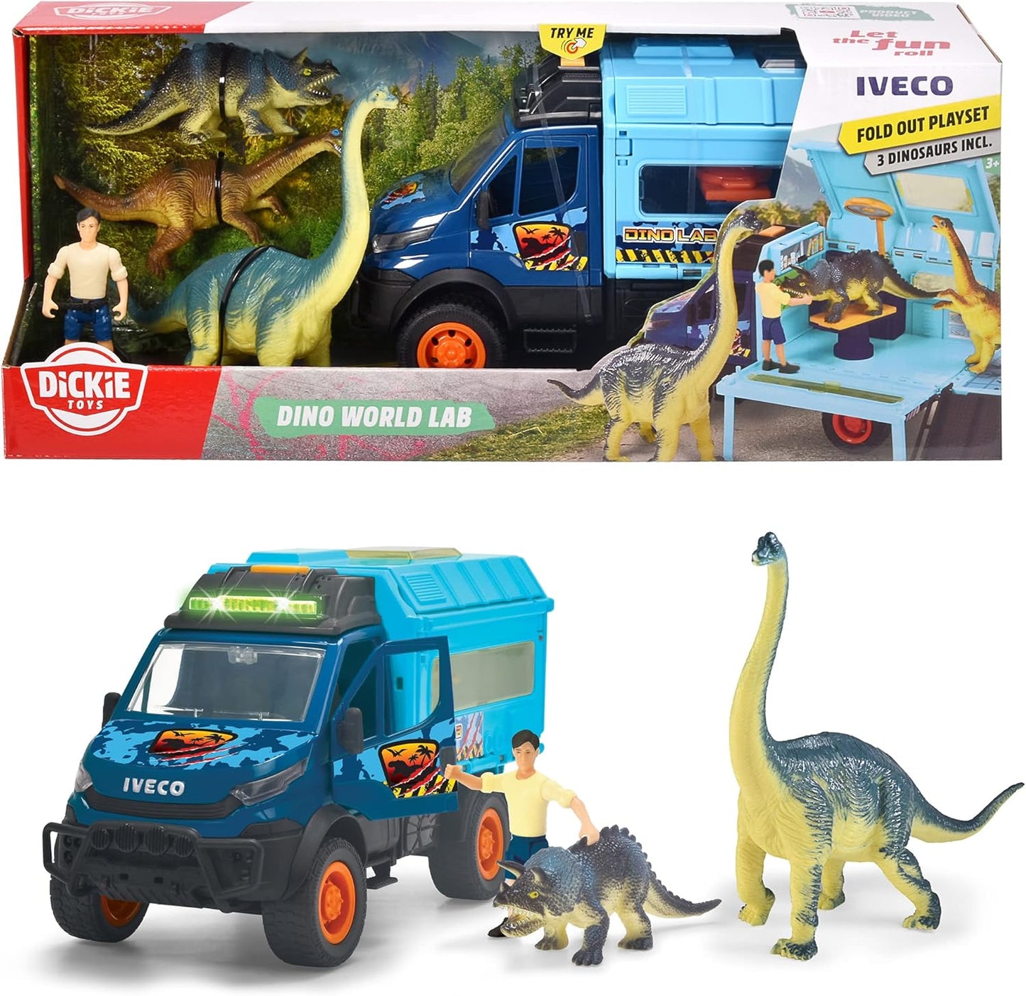 Dickie Toys Dino World Lab Playset – Dinosaur Toy Lab Set for Kids