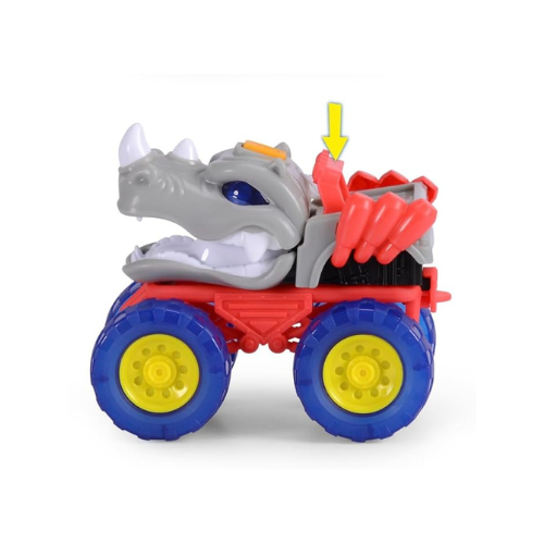 Dickie Toys Monster Squad Car - Grey Rhino