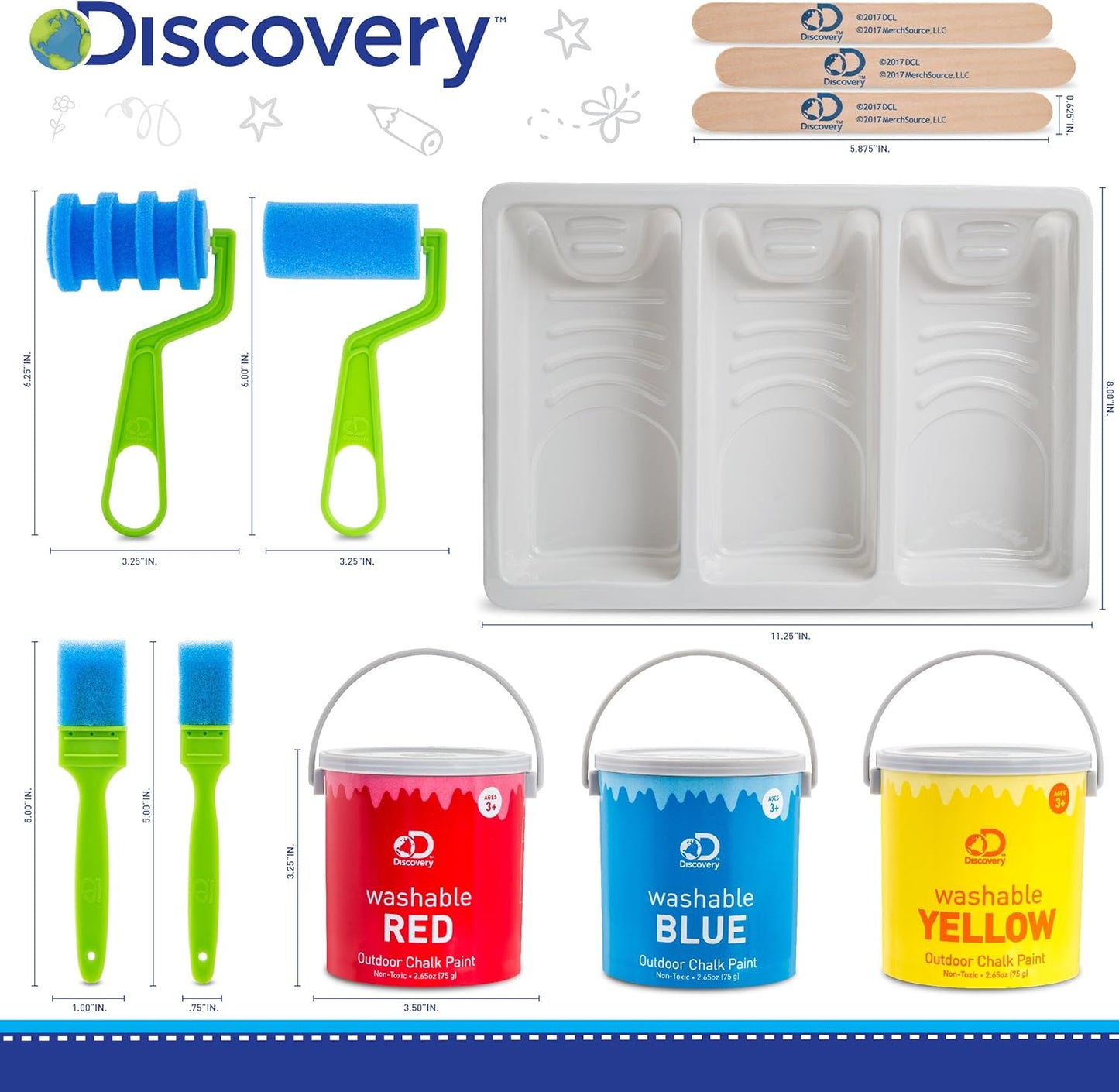 Discovery Outdoor Chalk Paint Playset