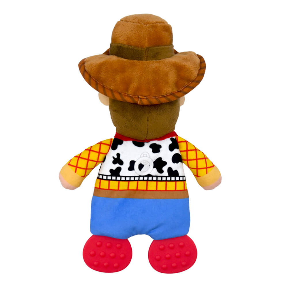 Disney Baby Toy Story Woody Sensory Blankie — back view of plush body and sensory textures