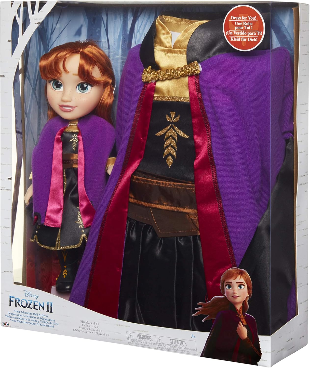 Disney Frozen Anna Adventure Doll & Dress Play Set
