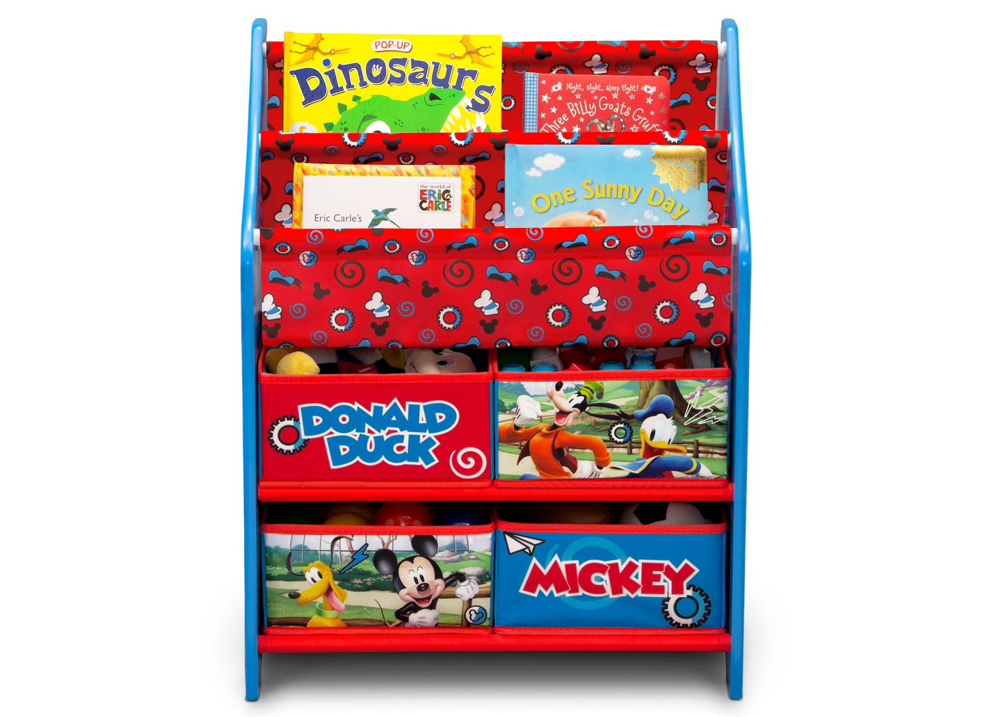 Disney Mickey Mouse Toy and Book Organizer | Kids Storage Shelf