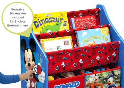 Disney Mickey Mouse Toy and Book Organizer | Kids Storage Shelf