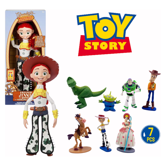 Disney Toy Story | Interactive Jessie and PVC Figurines Set Bundle