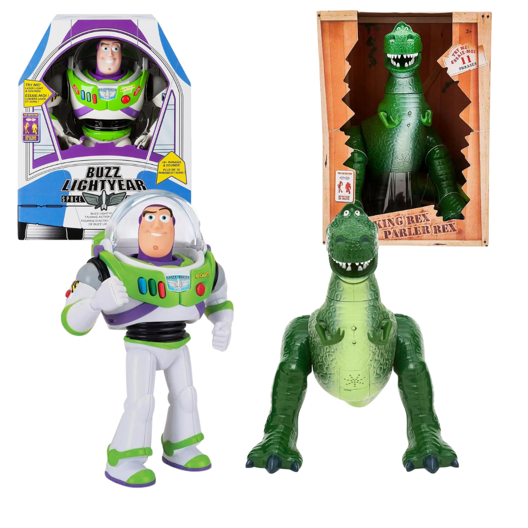 Disney Toy Story Talking Action Figures - Buzz Lightyear & Rex