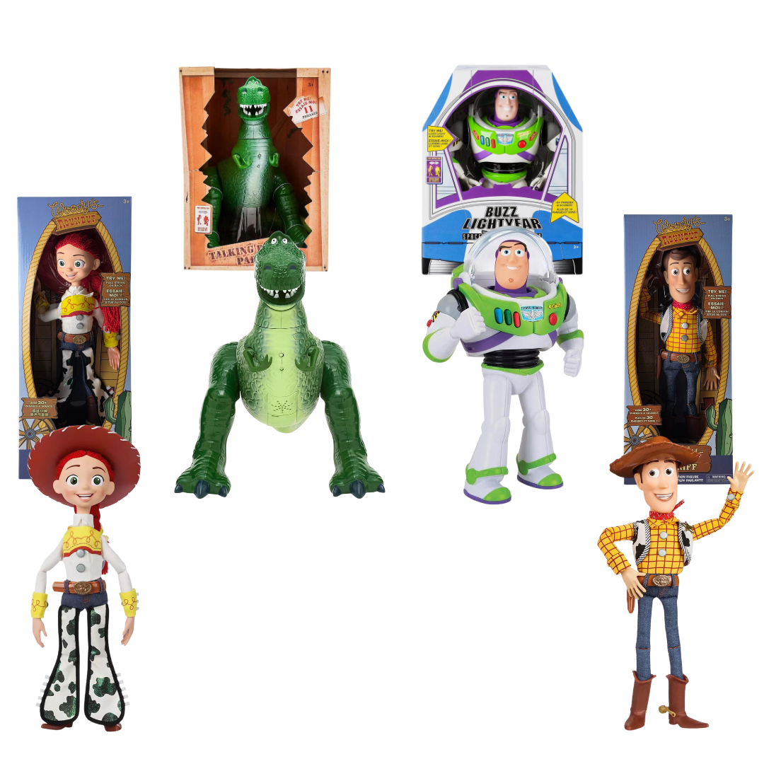 Disney Toy Story Talking Action Figures - Buzz Lightyear, Woody, Jessie, Rex