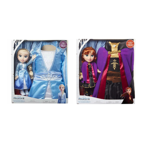 Disney Frozen Anna & Elsa Adventure Doll & Dress Toy Bundle