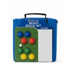 Energy Zone Beach Bocce Set – 8 Ball Outdoor Bocce Game with Carry Bag