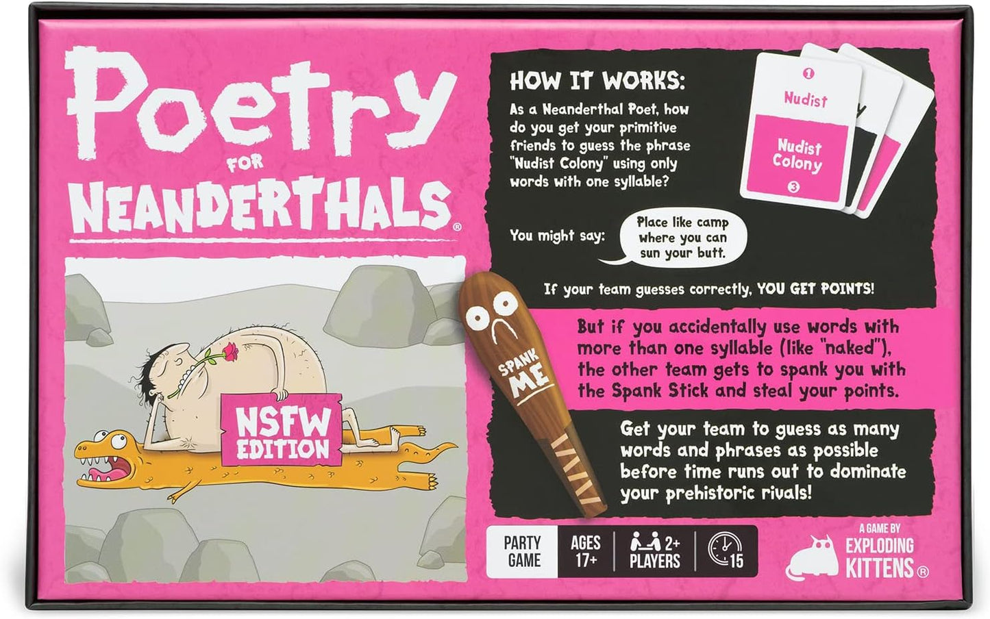 Exploding Kittens Poetry for Neanderthals NSFW