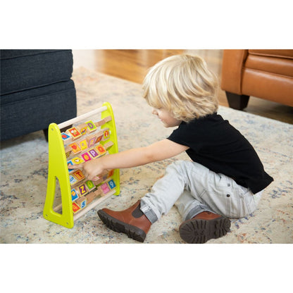 Fat Brain Toys Alpha-Abacus Wooden Alphabet & Counting Learning Toy