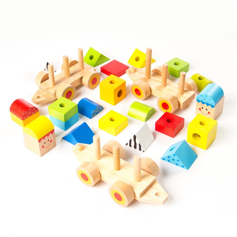 Fat Brain Toys Learning Locomotive – Magnetic Pull-Along Train Toy