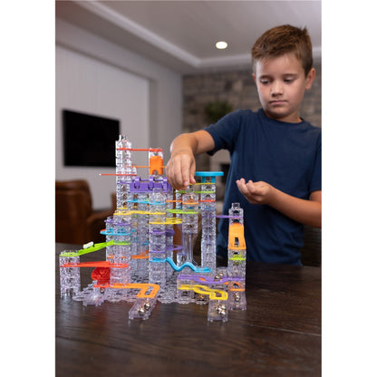 Fat Brain Toys Trestle Tracks Pro – 274-Piece Marble Run Construction Set