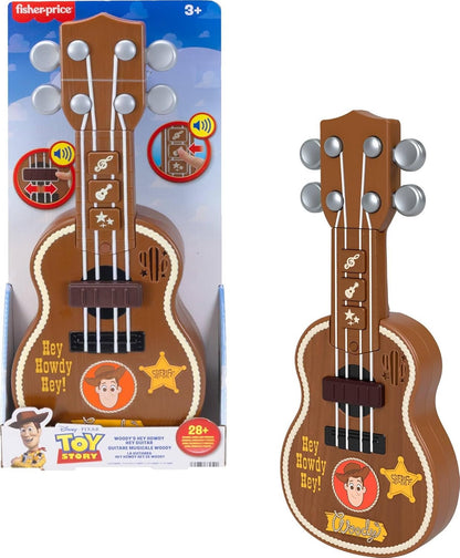 Fisher-Price Toy Story Woody's Hey Howdy Hey Guitar — front view of musical toy for toddlers