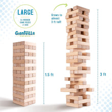 Giantville Tumbling Timber Toy Large Wooden Blocks 54 Pieces