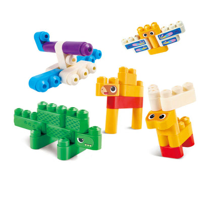 Hape POLYM Count and Play Tow Truck Building Block Set – 114 Piece