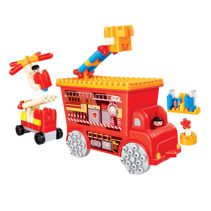 Hape POLYM Fire Rescue Truck Building Block Set – 106 Pieces