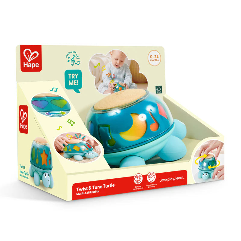 Hape Twist & Tune Turtle Baby Musical Toy
