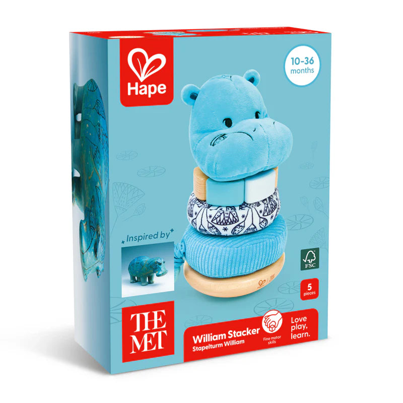 Hape William The Hippo Stacker Baby Toy