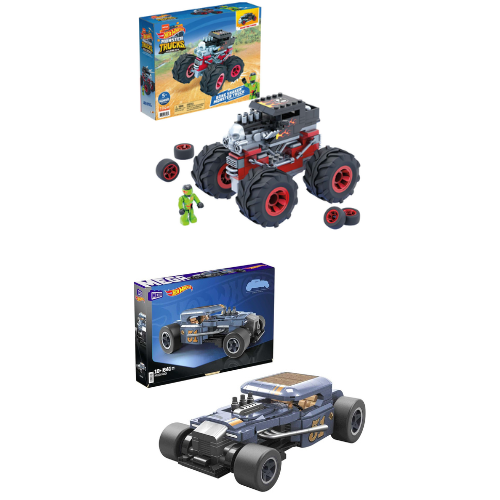 Hot Wheels Bone Shaker & Mod Rod Building Set Toy Bundle