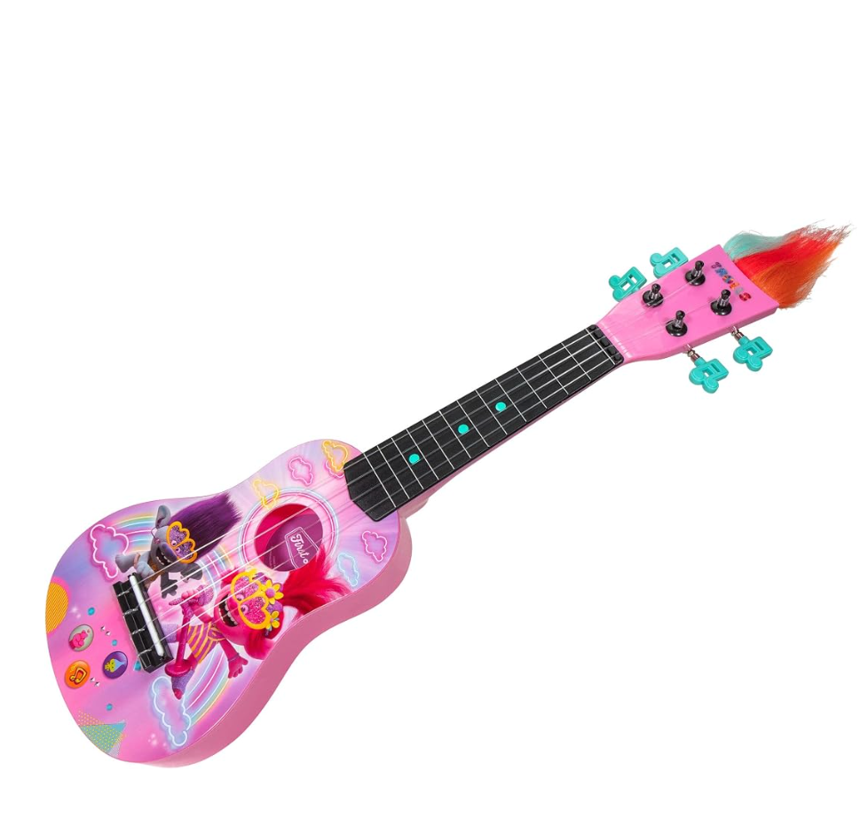 Jazware DreamWorks Trolls World Tour Kids Ukulele | Pink