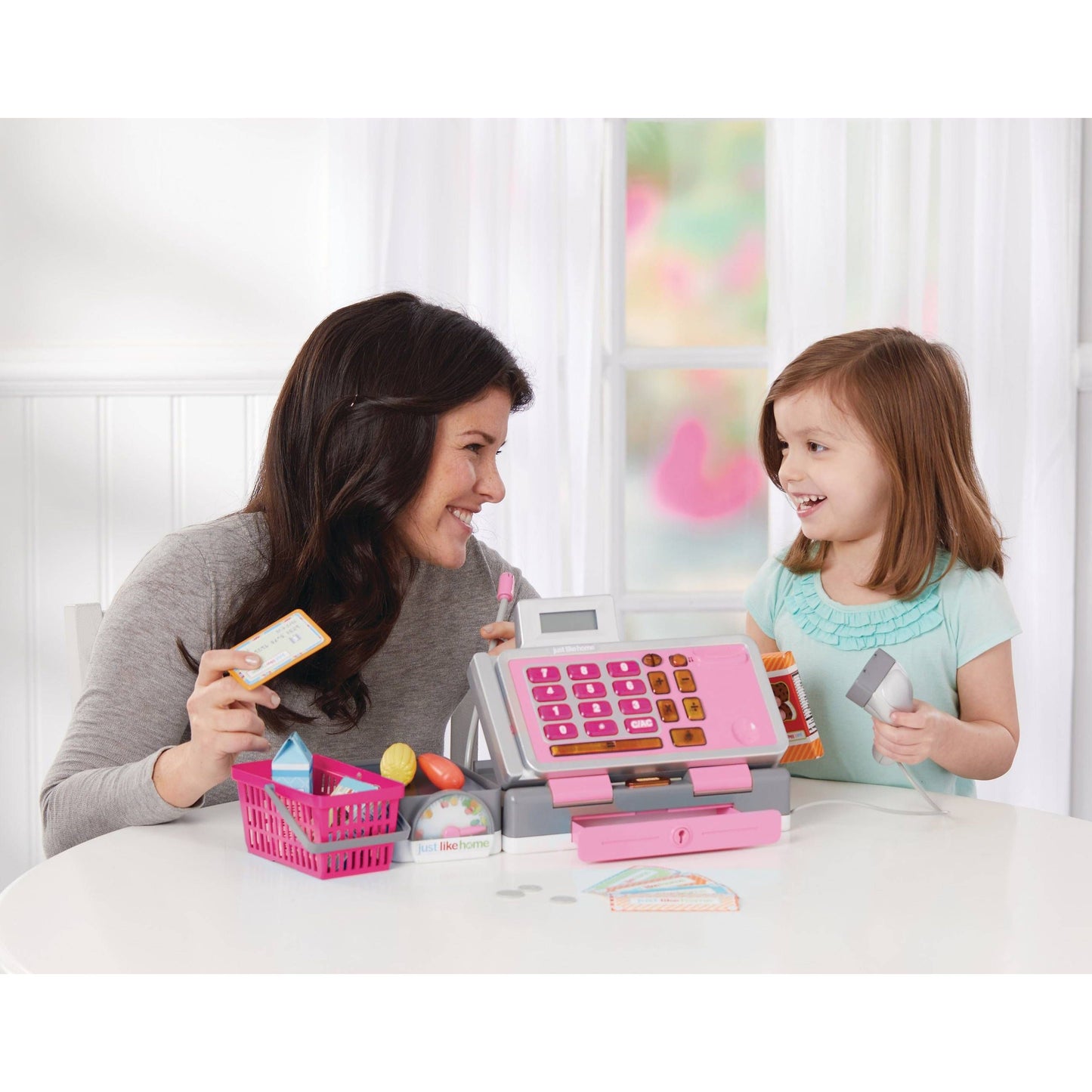 Just Like Home Toy Cash Register Pretend Play