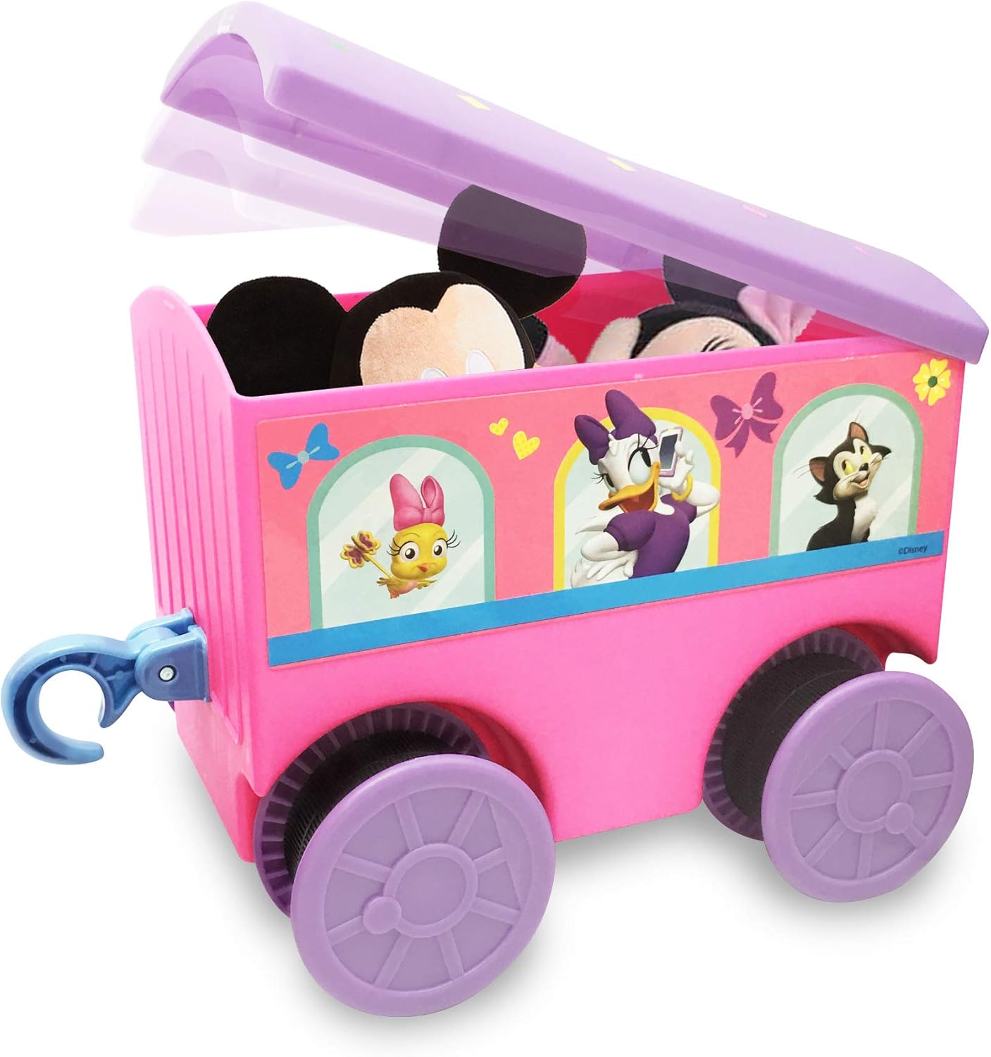 Kiddieland Minnie Mouse Battery-Powered Choo Choo Train Ride on with Caboose