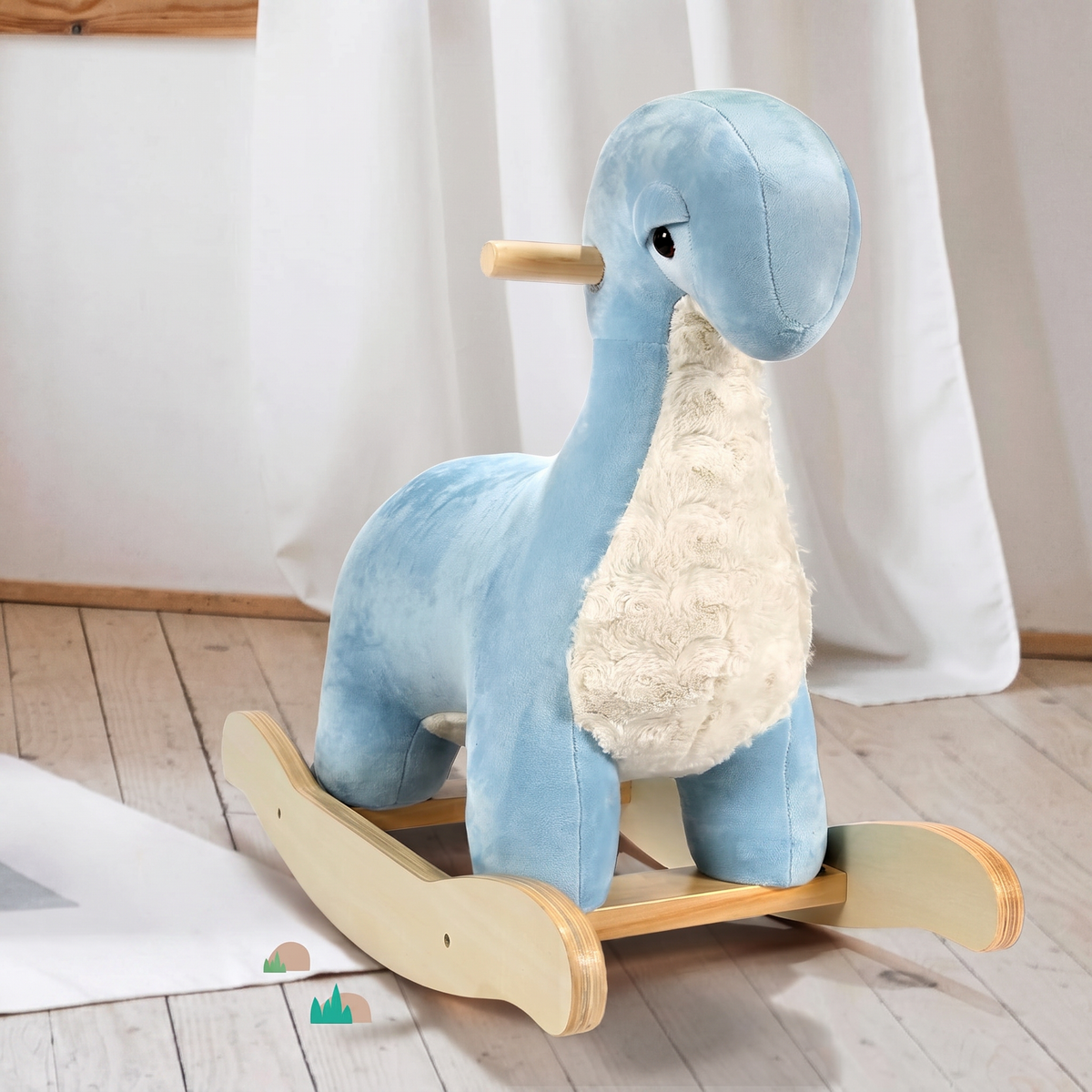 Labebe Plush Rocking Dinosaur | Baby & Toddler Rocker Toy