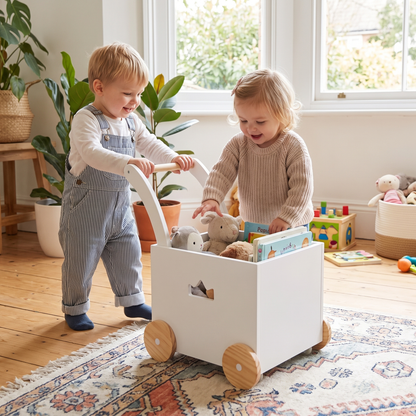 Labebe Wooden Crown Push Walker for Babies and Toddlers