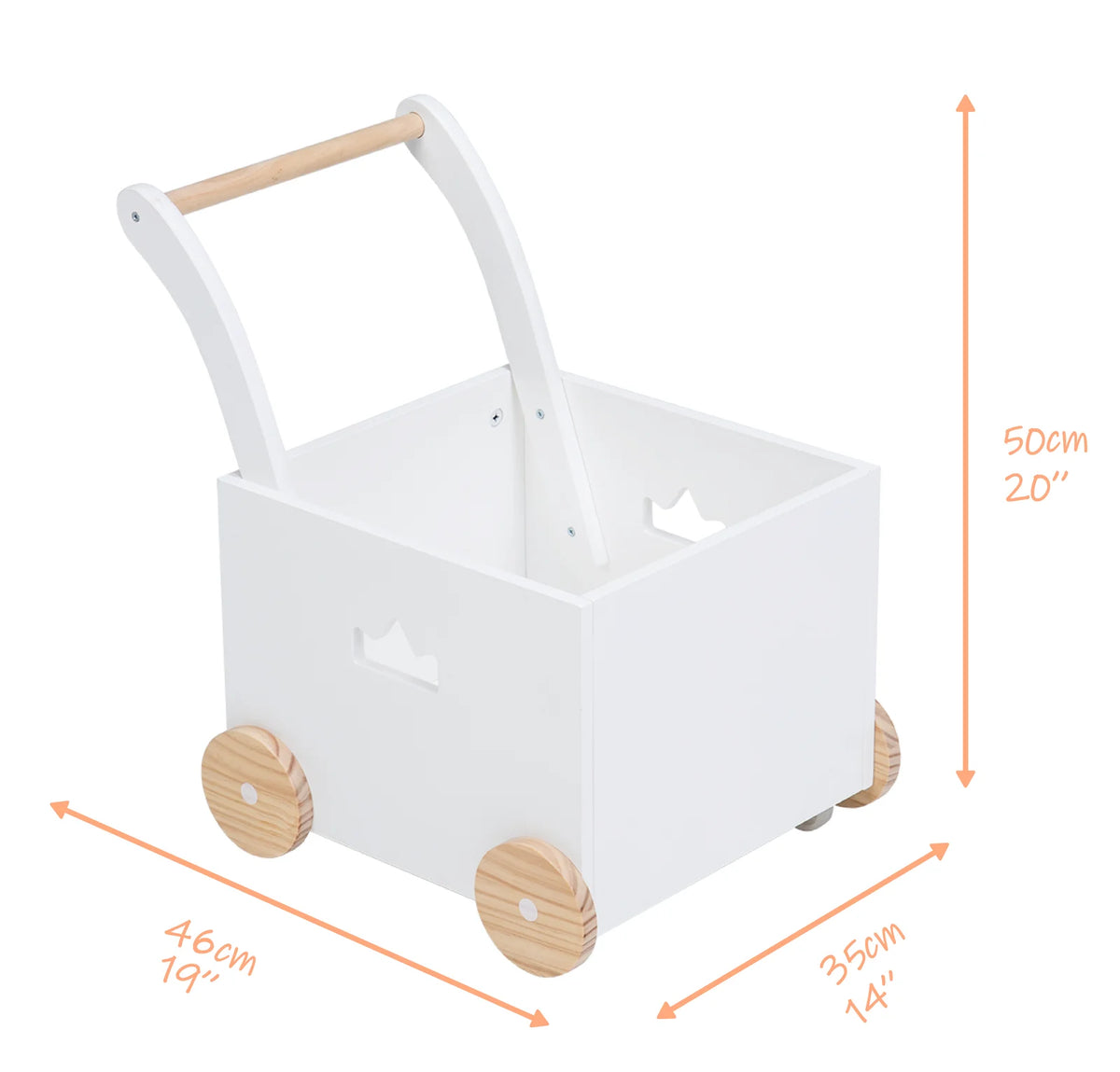 Labebe Wooden Crown Push Walker for Babies and Toddlers