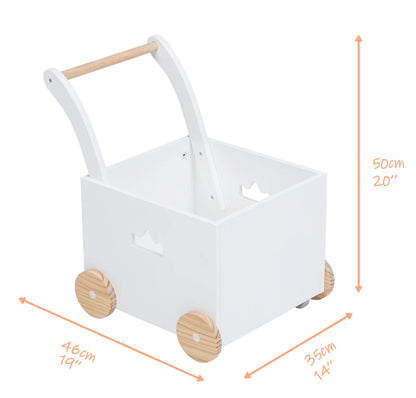 Labebe Wooden Crown Push Walker for Babies and Toddlers
