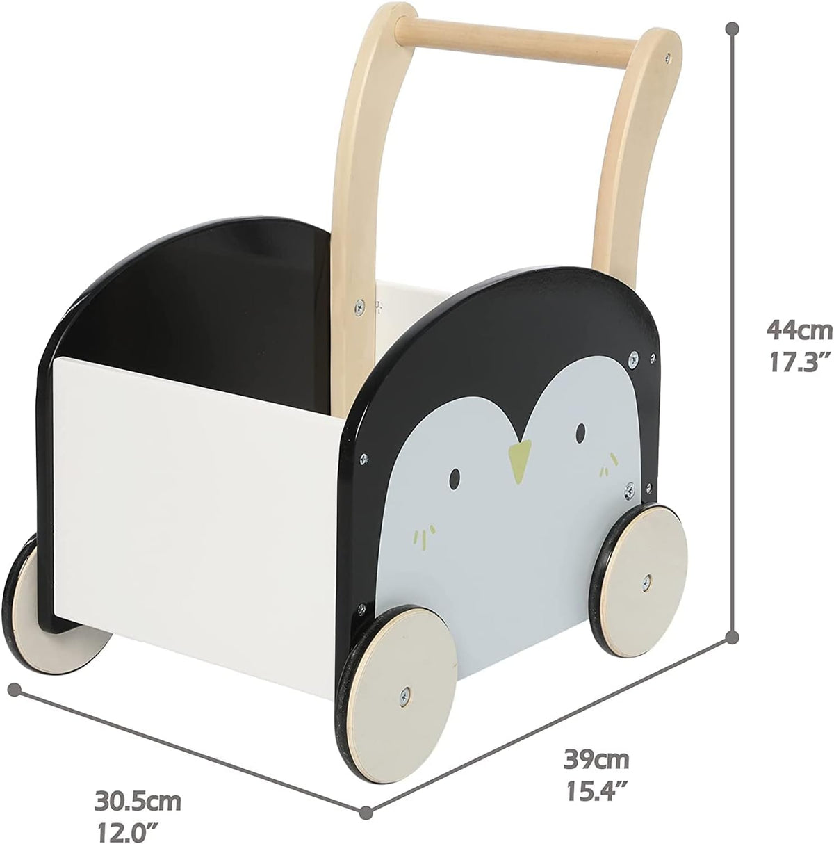 Labebe Wooden Penguin Push Walker for Babies and Toddlers