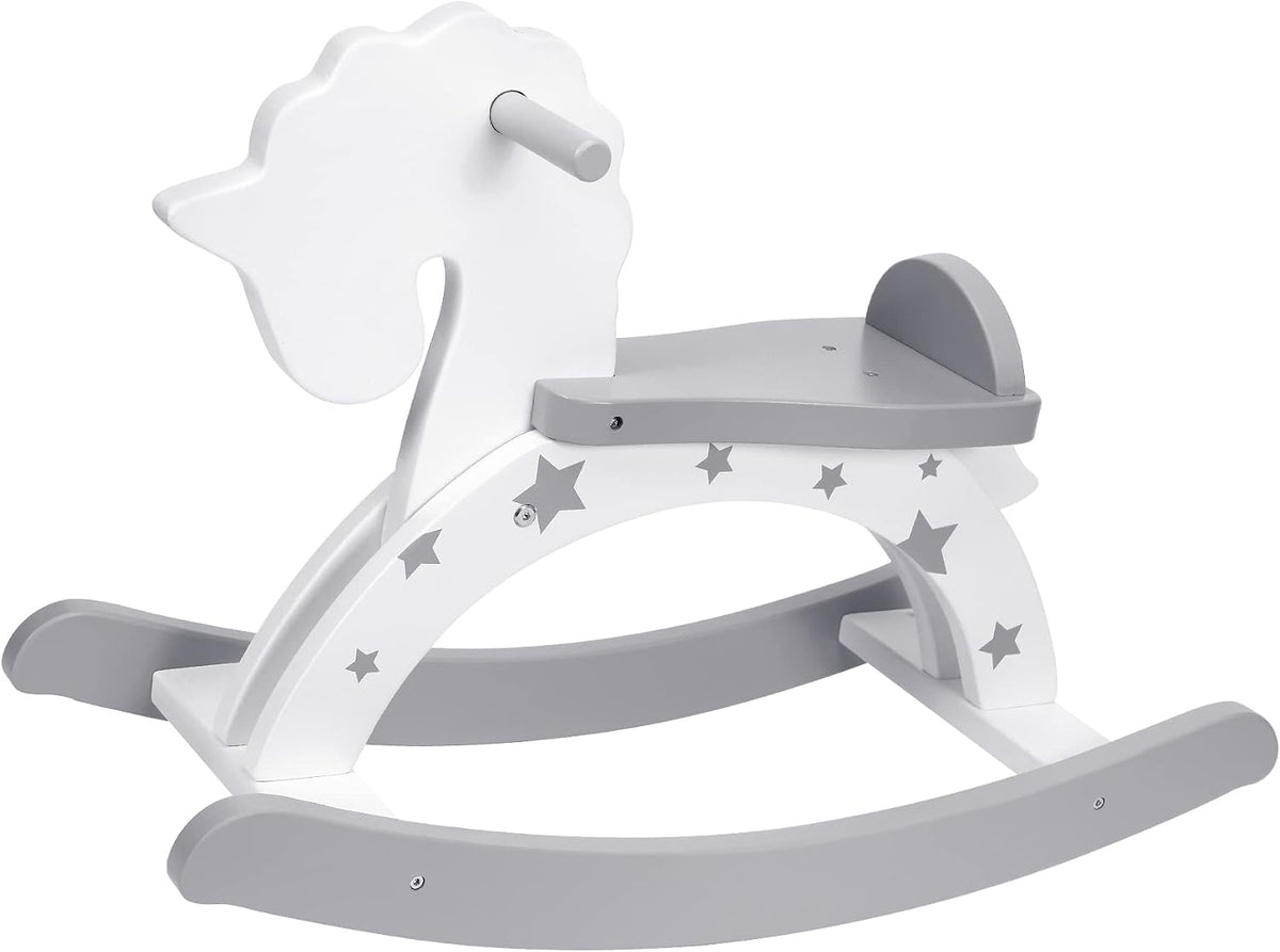 Labebe Nordic Wooden Rocking Horse | Grey Star Baby Rocker