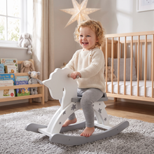 Labebe Nordic Wooden Rocking Horse | Grey Star Baby Rocker
