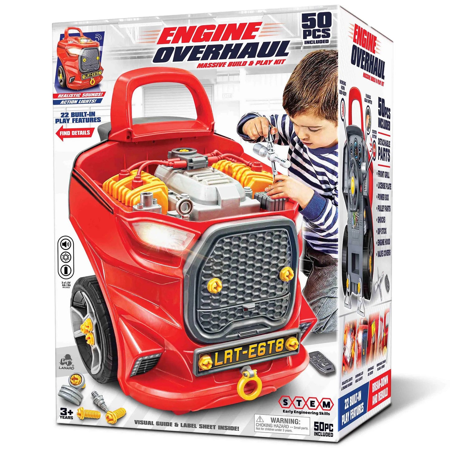 Lanard Tuff Tools Engine Overhaul 50-piece playset packaging