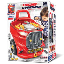 Lanard Tuff Tools Engine Overhaul Playset – Light & Sound Build-and-Play Toy with 50 Pieces for Kids 3+
