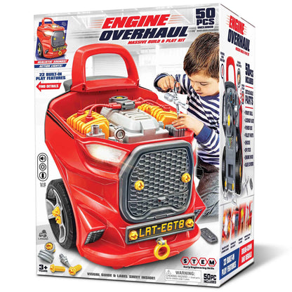 Lanard Tuff Tools Engine Overhaul 50-piece playset packaging