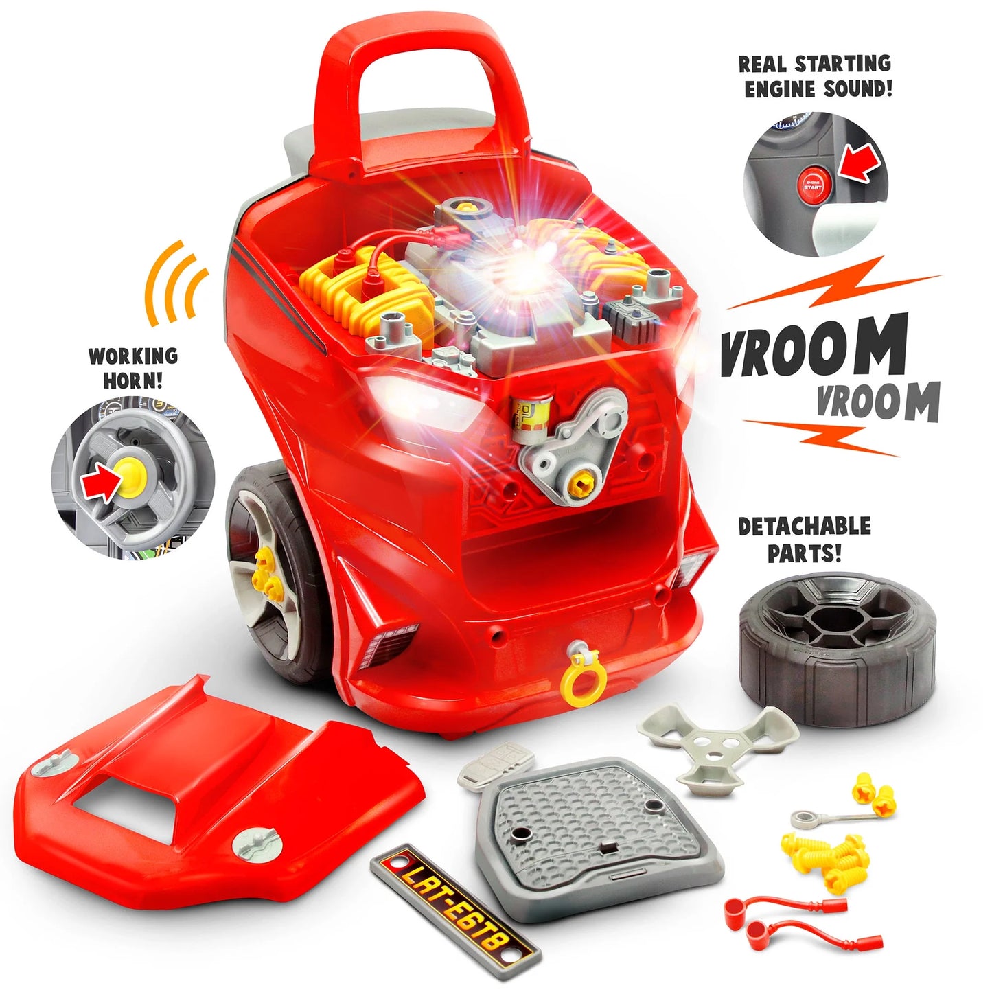Lanard Tuff Tools Engine Overhaul playset light and sound features