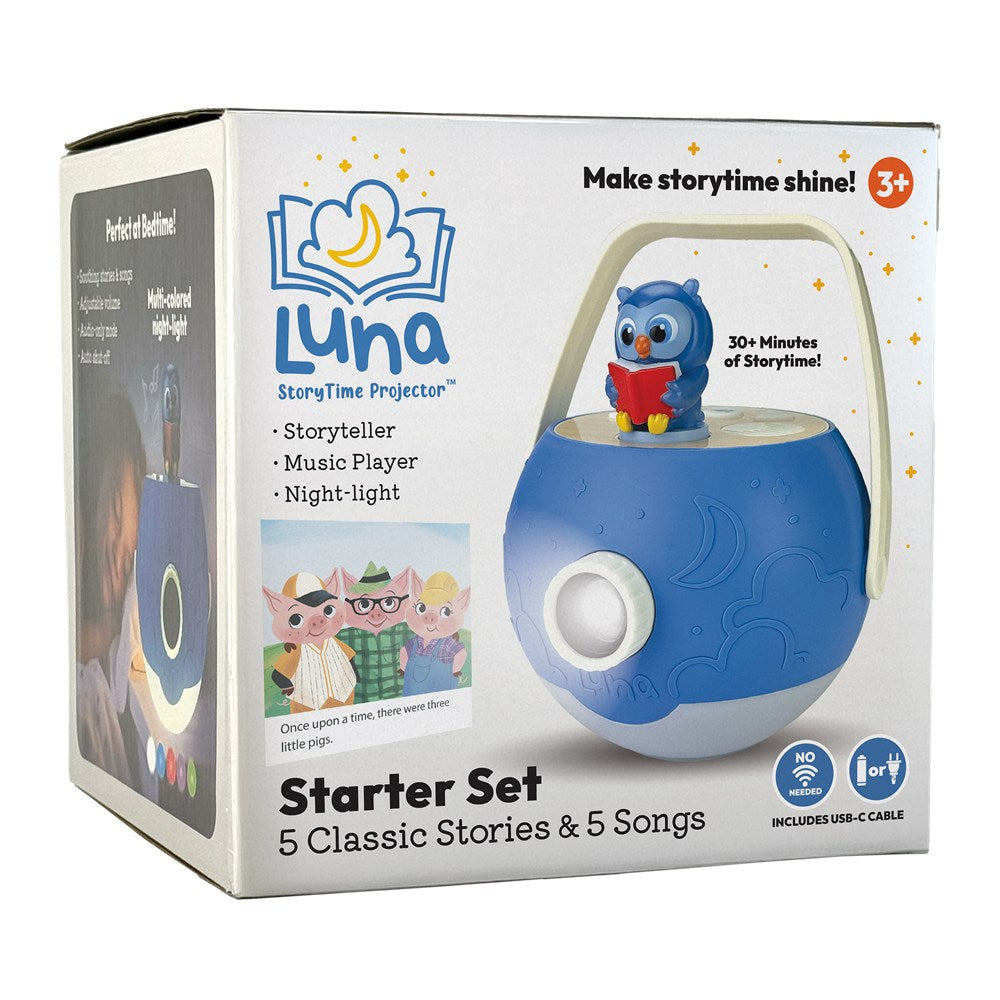 Luna Storytime Projector – Classic Bedtime Stories with Owl Character