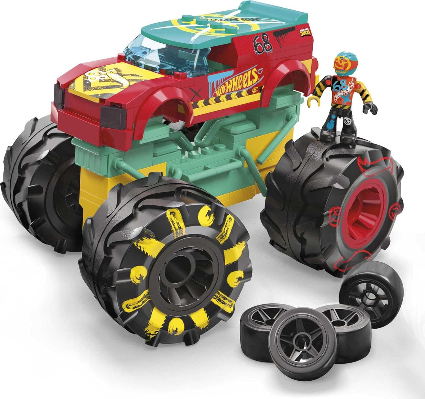 MEGA Hot Wheels Demo Derby Monster Truck Building Set — 140 Pieces