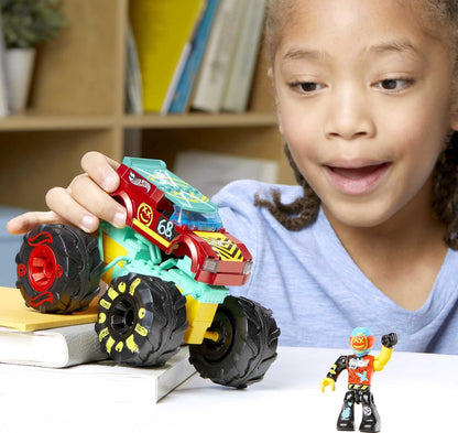 MEGA Hot Wheels Demo Derby Monster Truck Building Set — 140 Pieces