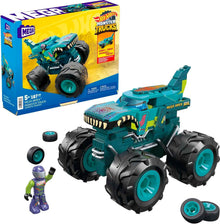 MEGA Hot Wheels Mega-Wrex dinosaur monster truck building set with brick-built design