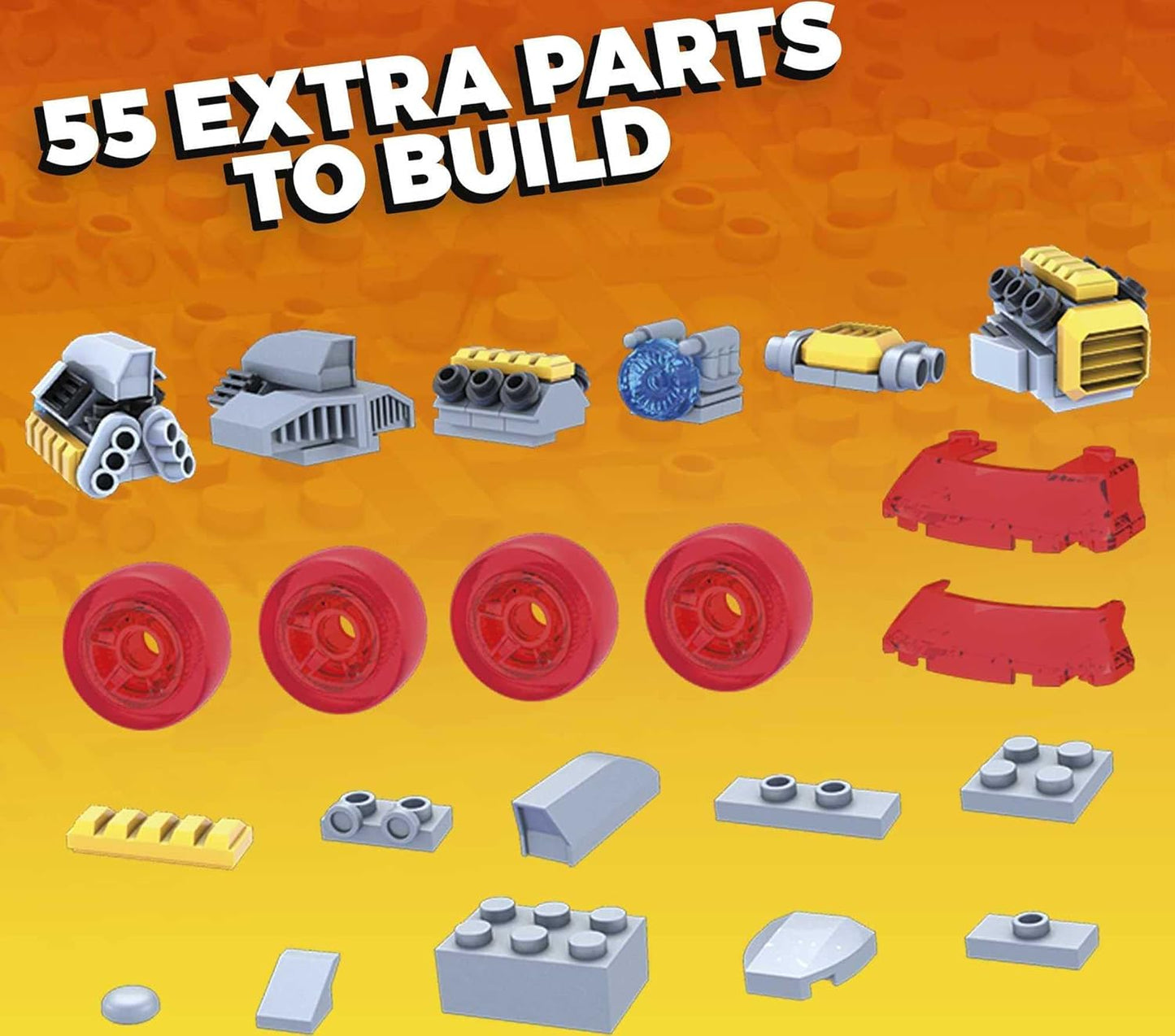 MEGA Hot Wheels Ultimate Car Customizer Building Set — 485 Pieces, 4 Cars & 4 Figures
