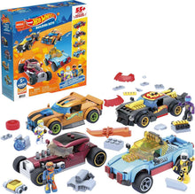 MEGA Hot Wheels Ultimate Car Customizer building set with 485 pieces and four customisable race cars