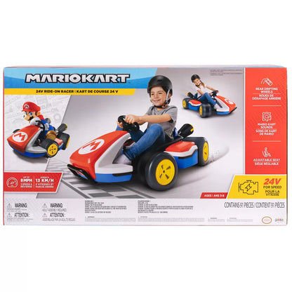 Mario Kart 24V Ride-On Racer | Drift Wheels, 3 Speeds & Game Sounds, Ages 3+