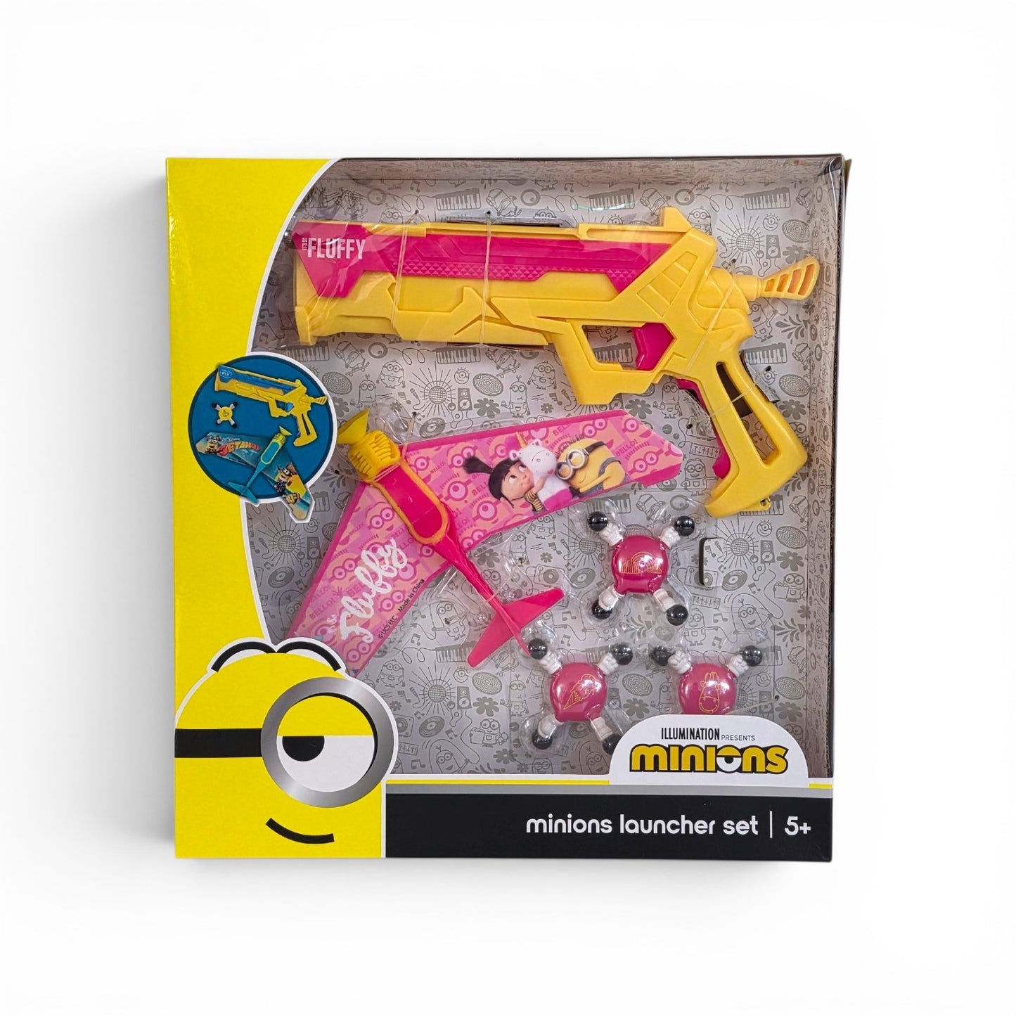 Minions Launcher Set – Fluffy Theme Foam Glider Plane Blaster | Ages 5+