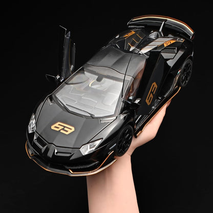 Official Lamborghini Aventador SVJ Special Edition 1:18 Scale Die-Cast Model Car - Black