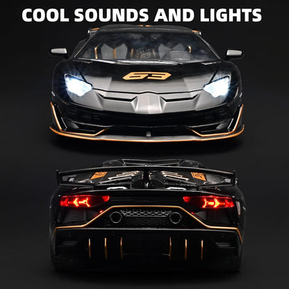 Official Lamborghini Aventador SVJ Special Edition 1:18 Scale Die-Cast Model Car - Black