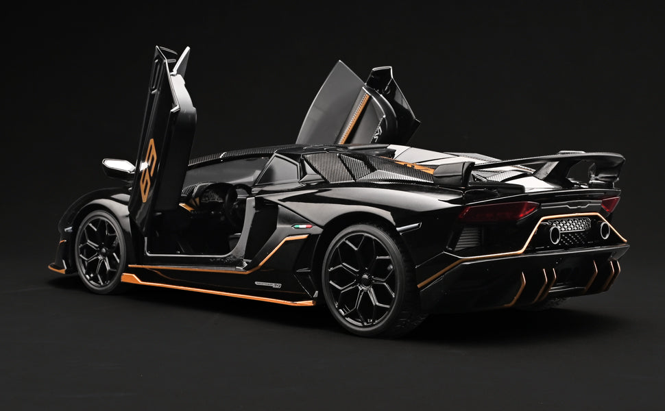 Official Lamborghini Aventador SVJ Special Edition 1:18 Scale Die-Cast Model Car - Black