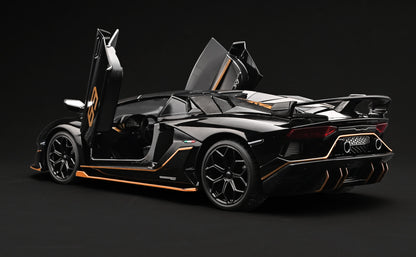 Official Lamborghini Aventador SVJ Special Edition 1:18 Scale Die-Cast Model Car - Black